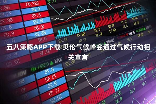 五八策略APP下载 贝伦气候峰会通过气候行动相关宣言